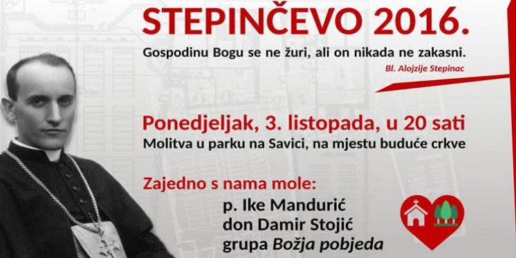 Stepinčevo na Savici - molitva u parku