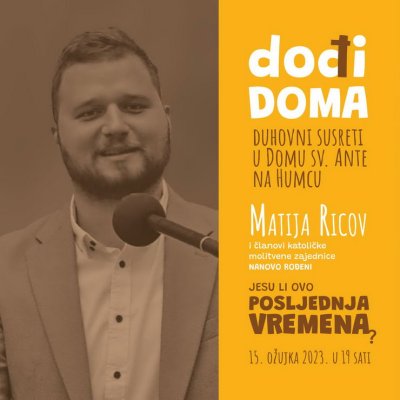 MATIJA RICOV GOST TRIBINE &#039;DOĐI DOMA&#039; NA HUMCU