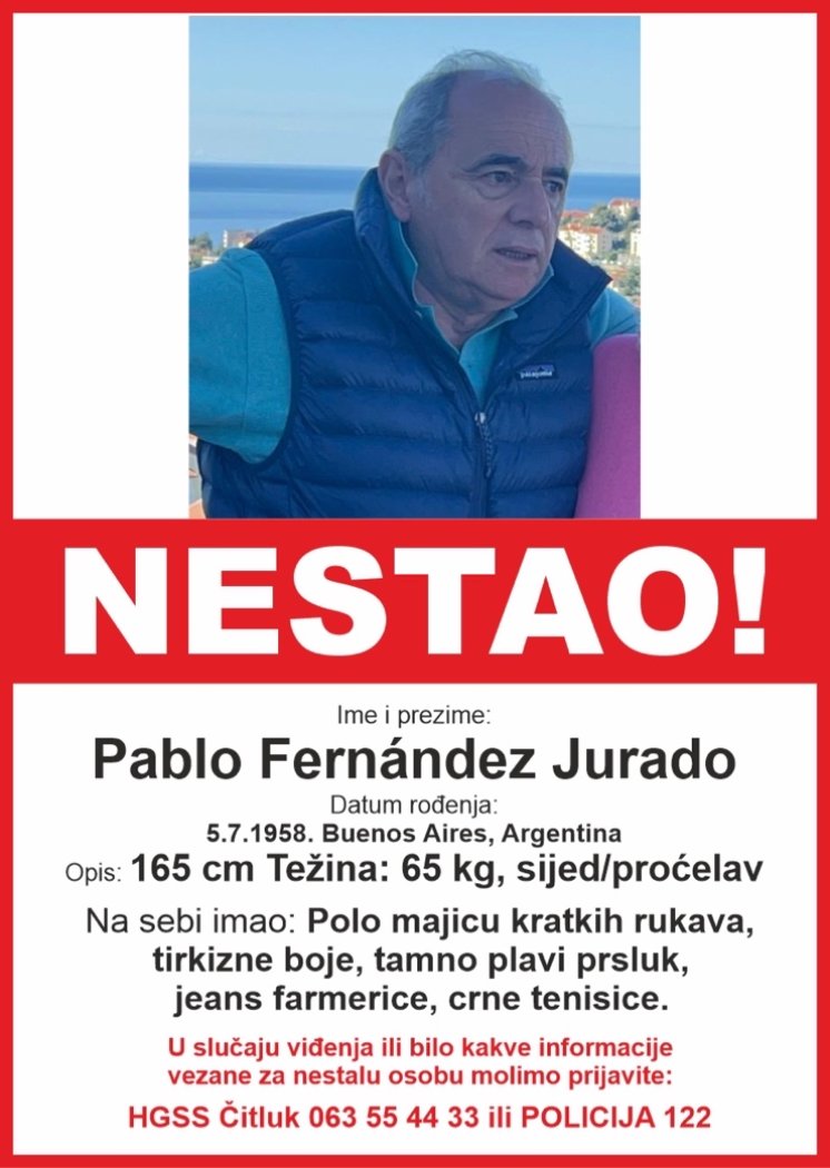 Argentinac nestao u Međugorju