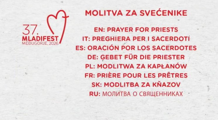 IZAZOV 5. dana: MOLITVA ZA SVEĆENIKE